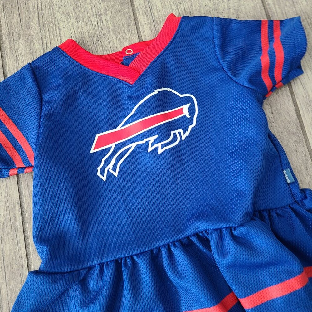 NFL Team Apparel Gerber baby Buffalo Bills blue and red dress tunic size 3-6M - Picture 3 of 5